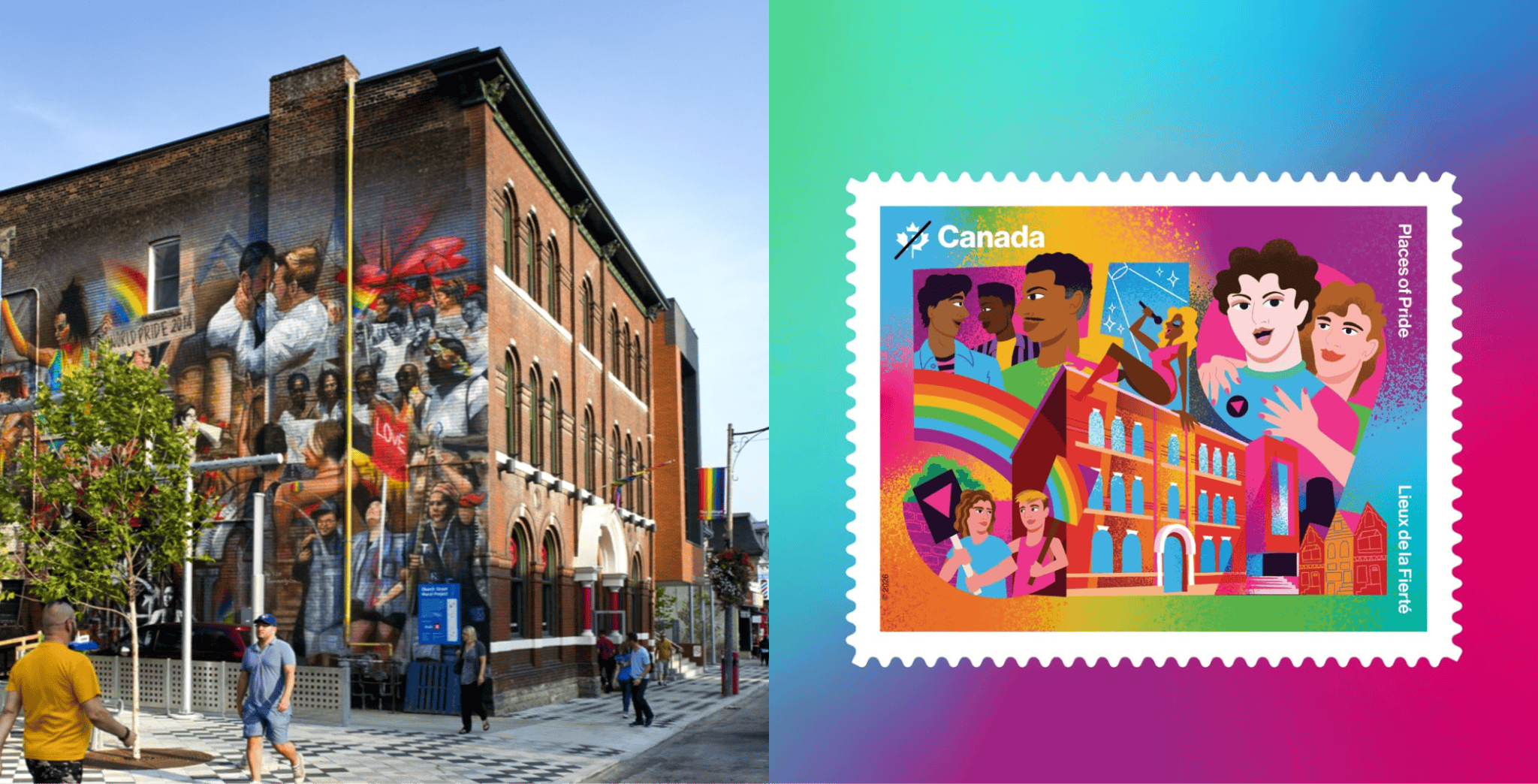Canada Post's 2026 Places of Pride stamps honour four landmark 2SLGBTQ+ spaces across Canada.